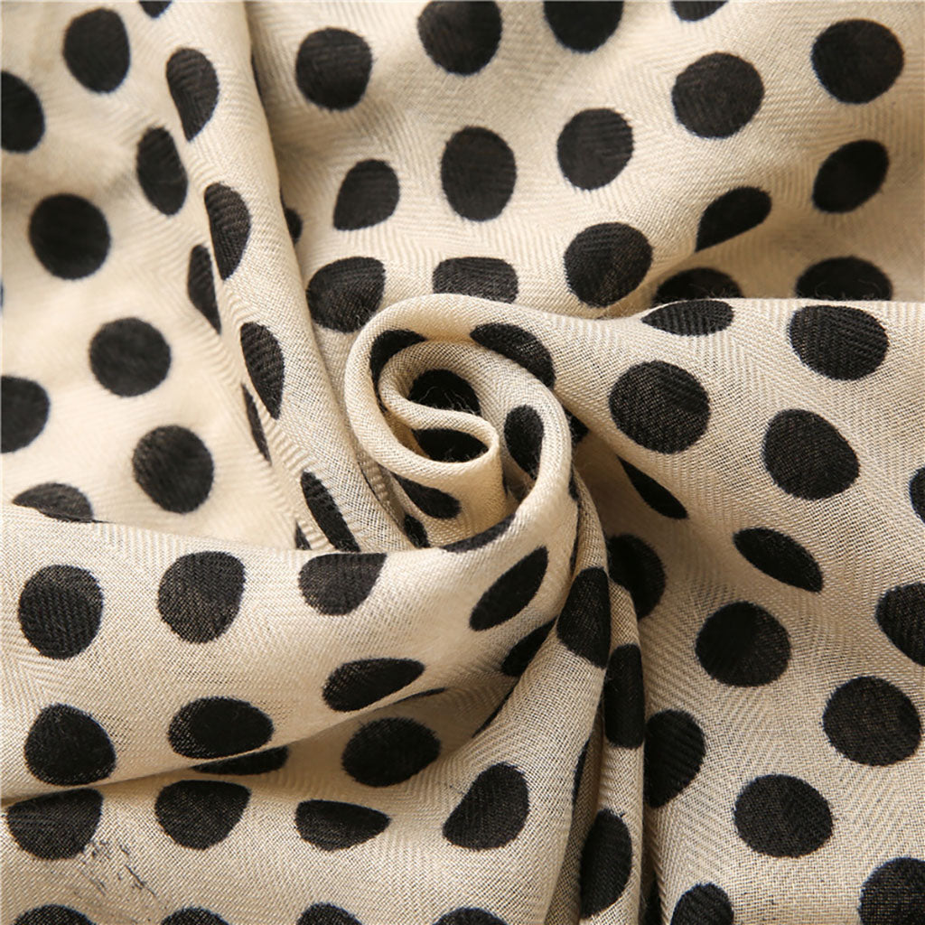 Casual Linen Gold and Brown Polka Dot, Cloque